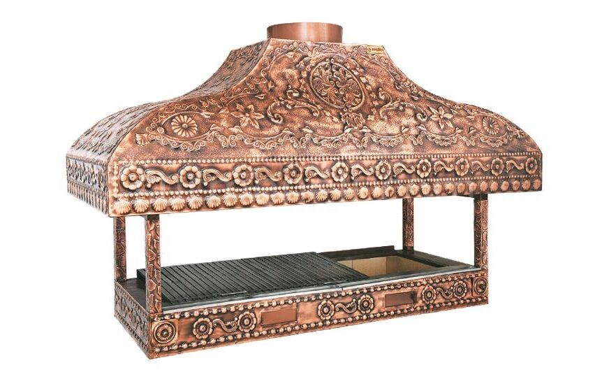 Bakır Kaplamalı Ocakbaşı Profesyonel Kömürlü Izgara OCB100