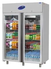 CS.DBL.1200.C CSA İNOX - GLASS DOOR UPRIGHT REFRIGERATORS /1200 DIKEY BUZDOLABI CAM KAPILI DONDURUCU 1400*710*2070