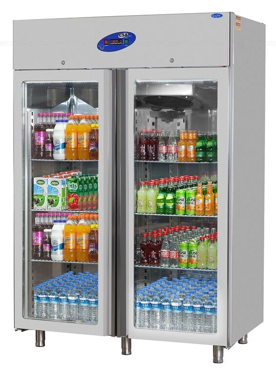 CS.DBLK.1200.C CSA İNOX - GLASS DOOR UPRIGHT REFRIGERATORS /1200 DIKEY BUZDOLABI CAM KAPILI DONDURUCU 1400*710*2070