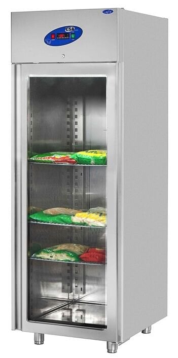 CS.DBLK.600.C CSA İNOX - GLASS DOOR UPRIGHT REFRIGERATORS /600 DIKEY BUZDOLABI CAM KAPILI DONDURUCU 700*710*2070