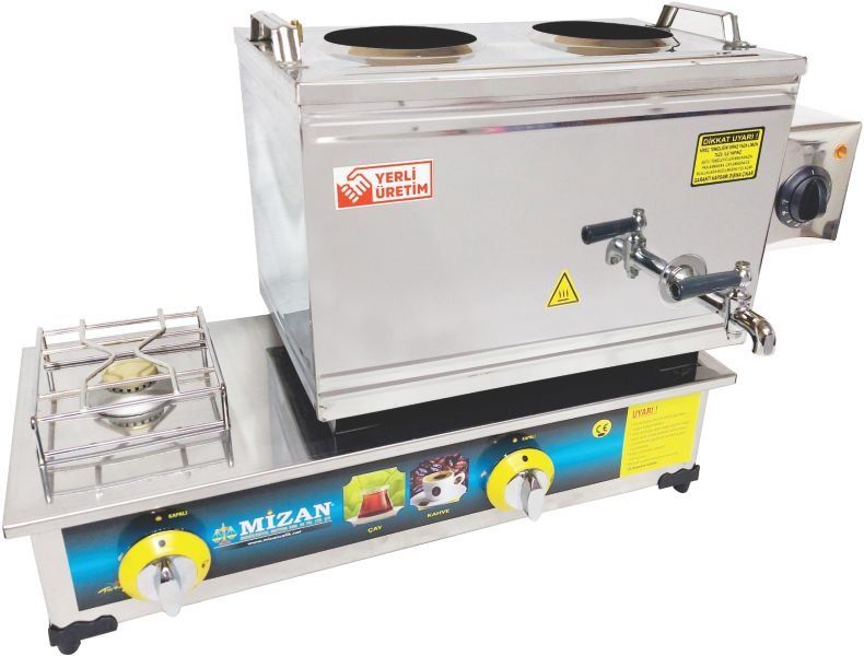 25'Lik Çay Kazanı Gazlı + Elektrikli 430 Vidalı