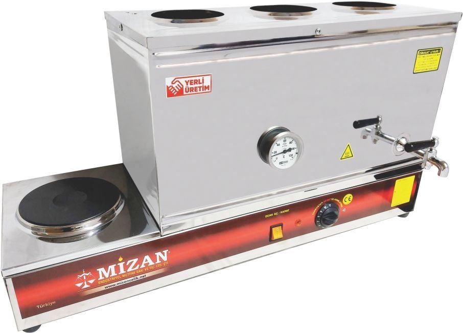 60'Lık Çay Kazanı Elektrikli 430 Vidalı