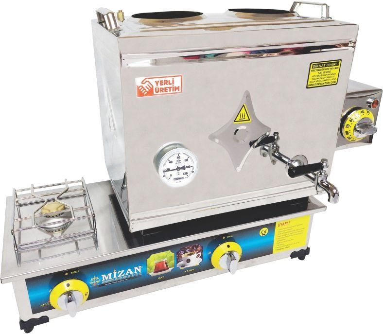 40'Lık Çay Kazanı Gazlı + Elektrikli 304 Kaynaklı