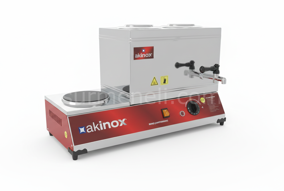 Akinox 25'Lik Çay Kazanı Elektrikli 304 Kaynaklı