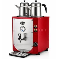 Remta 2 Demlikli Jumbo Çay Makinesi Şamandıralı Led Işıklı 23 Litre DE11LS