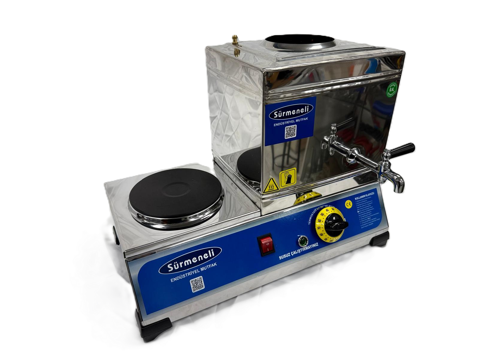 15'Lik Çay Kazanı Elektrikli 304 Kaynaklı