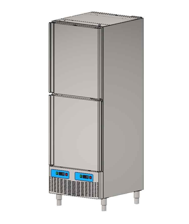 CS.DBNK.700.PN.AK CSA İNOX - DİKEY ALLTAN MOTORLU MIX BUZDOLABI 700*810*2070