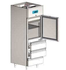 CS.DBLK.700.CM CSA İNOX - DIKEY ALTTAN CEKMECELI DERIN DONDURUCU 700*810*2070