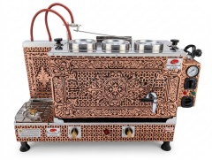 Otomatik Bakır Çay Kazanı Gazlı + Elektrikli 3\'lü