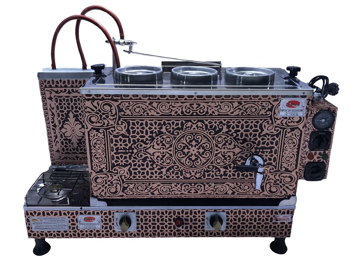 Otomatik Bakır Çay Kazanı Gazlı + Elektrikli 3'lü