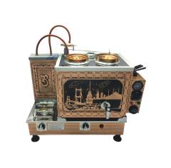 Otomatik Bakır Çay Kazanı Gazlı + Elektrikli 2'li