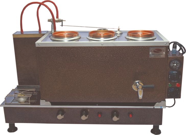 Otomatik Boyalı Çay Kazanı Gazlı + Elektrikli 3'lü