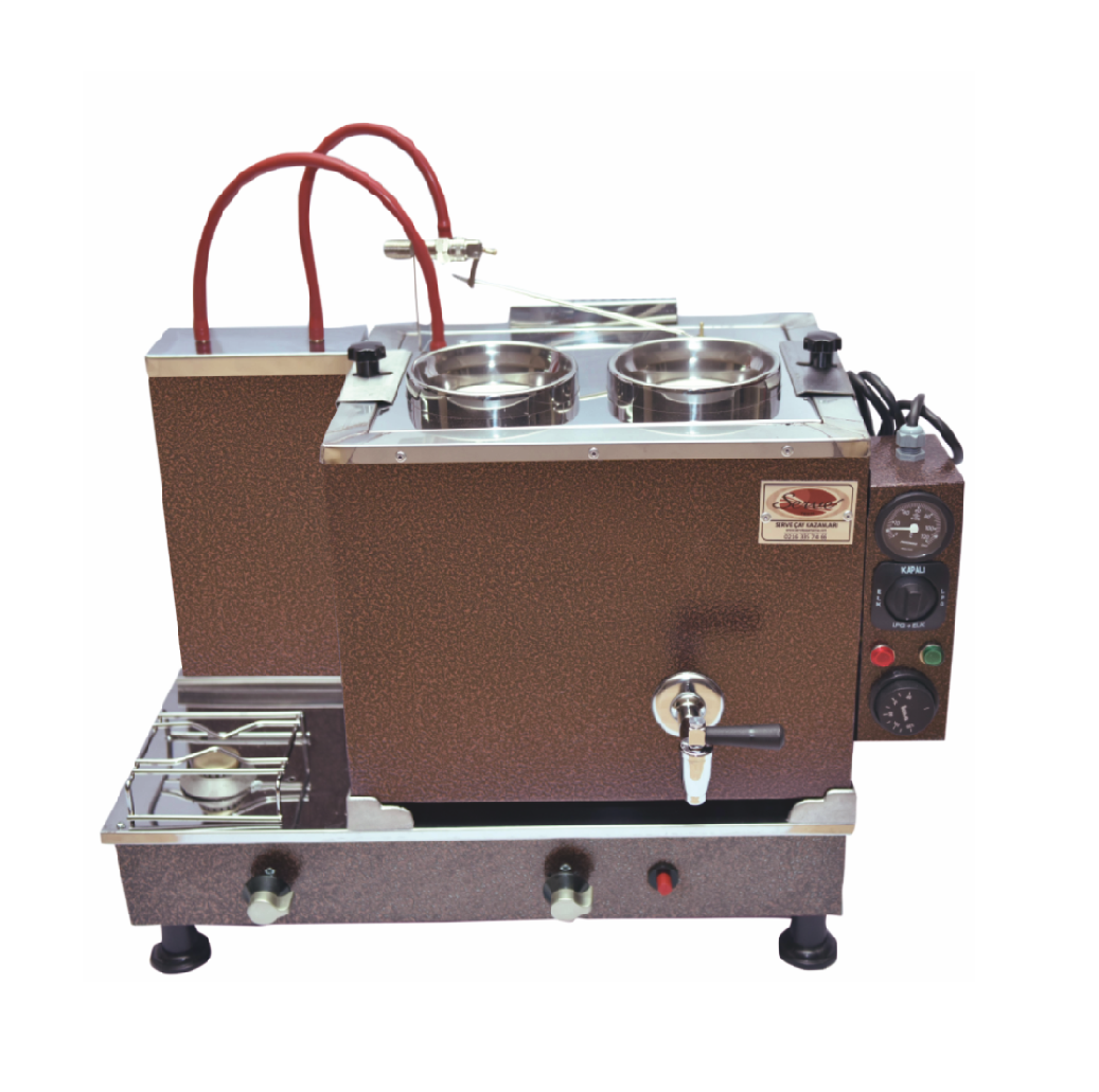 Otomatik Boyalı Çay Kazanı Gazlı + Elektrikli 2'li