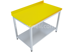 Polietilenli Çalışma Tezgahları Taban Raflı 70'lik 304 KALİTE PASLANMAZ