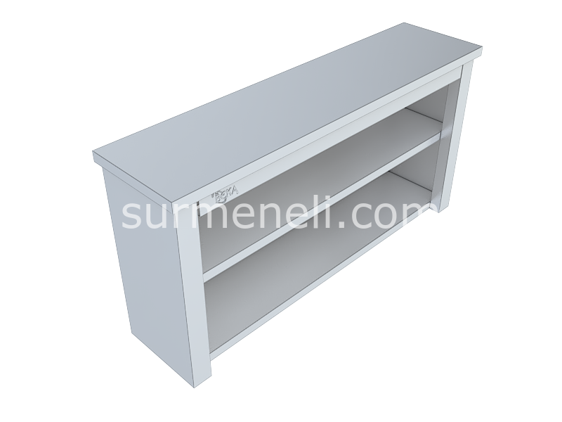 Duvar Dolabı Ara Raflı Kapısız 30'luk 304 KALİTE PASLANMAZ